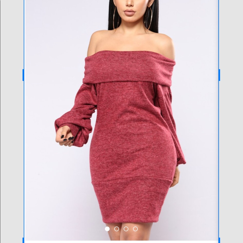 Hey Hold Up Sweater Dress in Wine